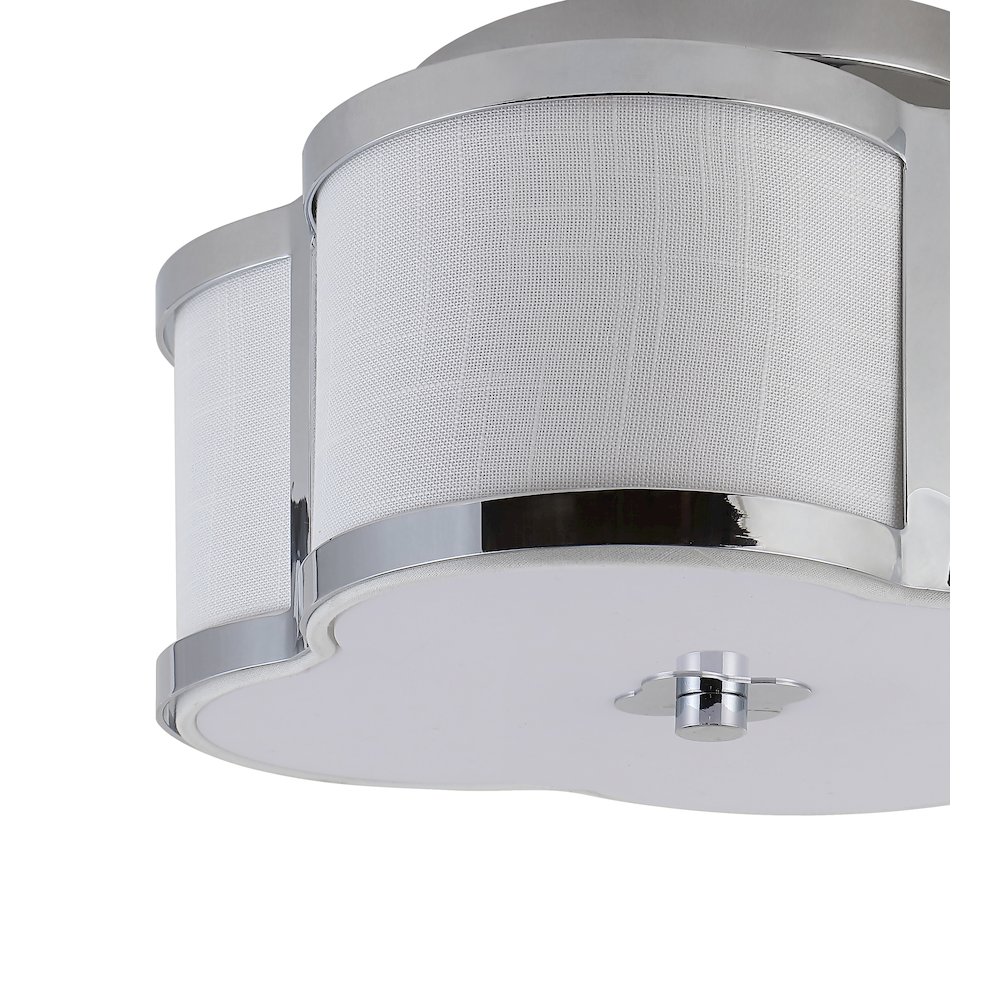 Quatrefoil Scalloped Shade Metal Classic Glam Led Flush Mount. Picture 3