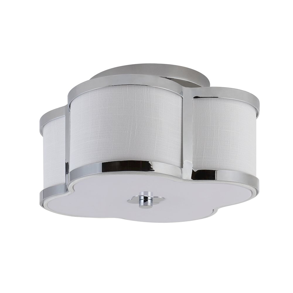 Quatrefoil Scalloped Shade Metal Classic Glam Led Flush Mount. Picture 2