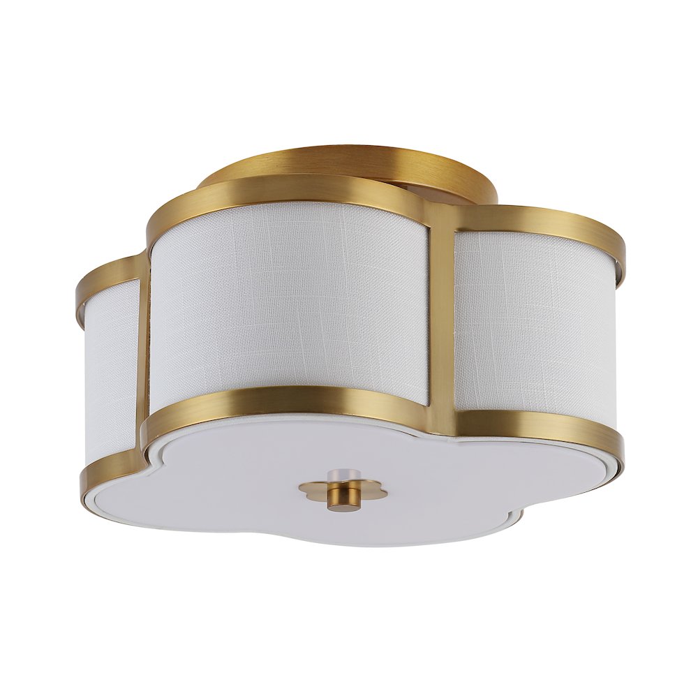 Quatrefoil Scalloped Shade Metal Classic Glam Led Flush Mount. Picture 2