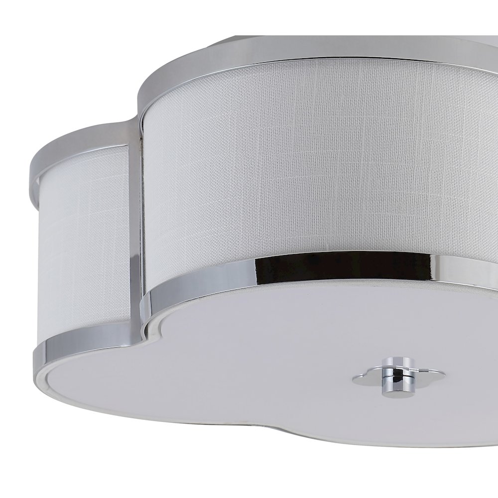 Quatrefoil Scalloped Shade Metal Classic Glam Led Flush Mount. Picture 3