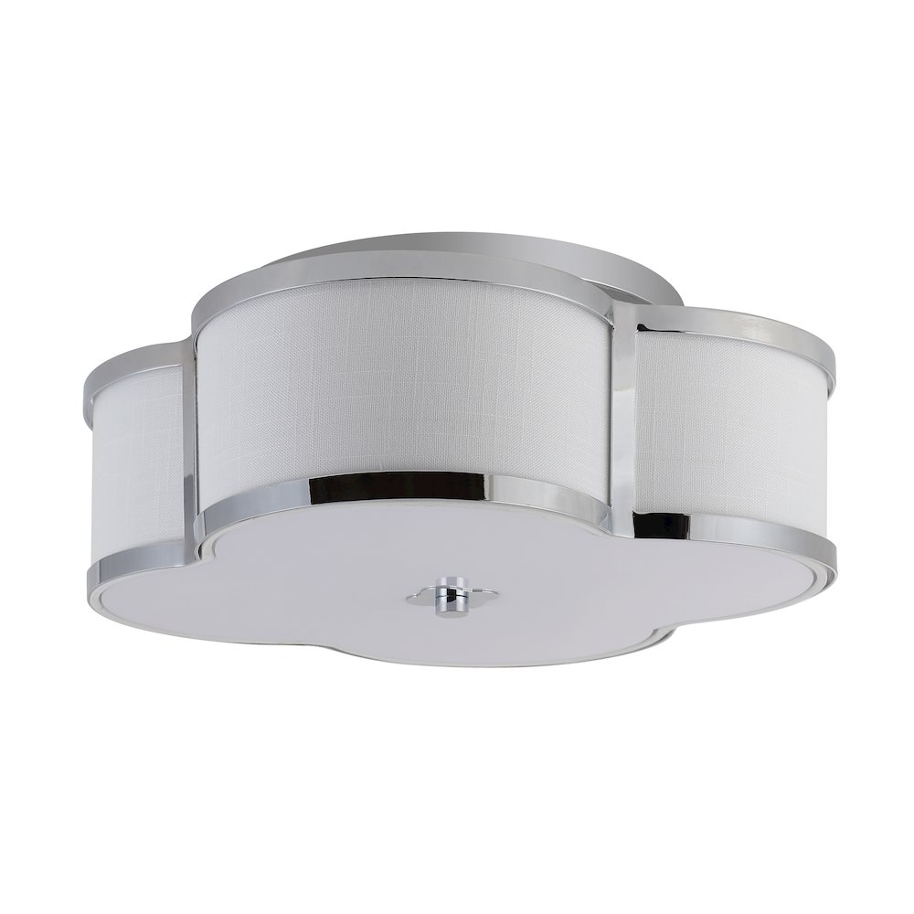 Quatrefoil Scalloped Shade Metal Classic Glam Led Flush Mount. Picture 2