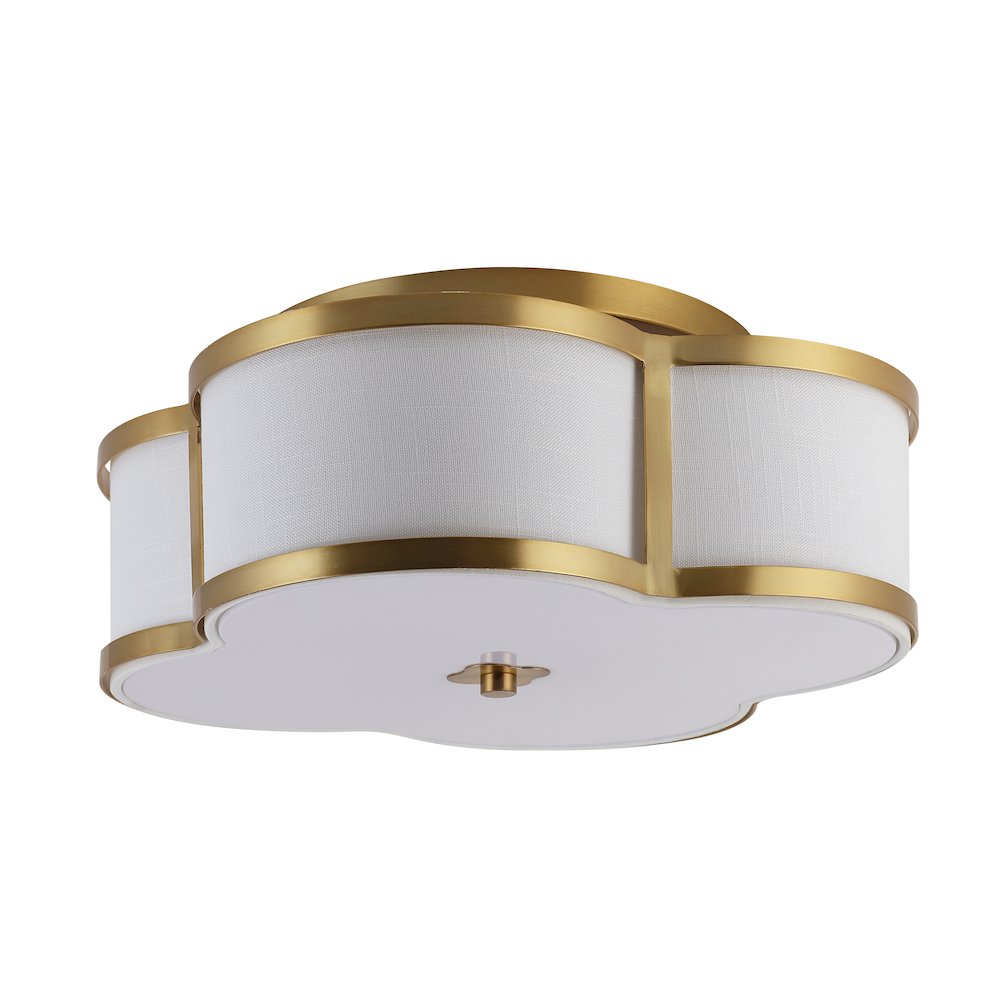 Quatrefoil Scalloped Shade Metal Classic Glam Led Flush Mount. Picture 2
