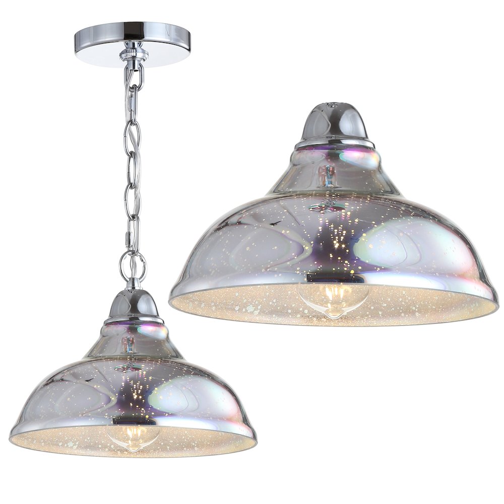 Nira Adjustable D Color Burst Glassmetal Pendant. Picture 8