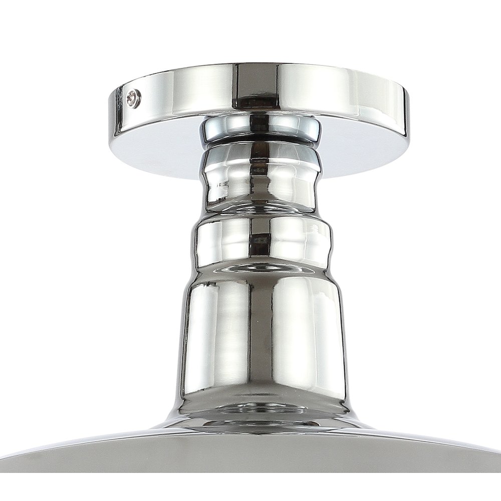 Camila Classic Industrial Indoor/Outdoor Iron Led Semi Flush Mount. Picture 4
