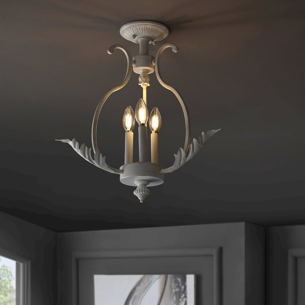 Austen Metal Led Semi Flush Mount. Picture 5