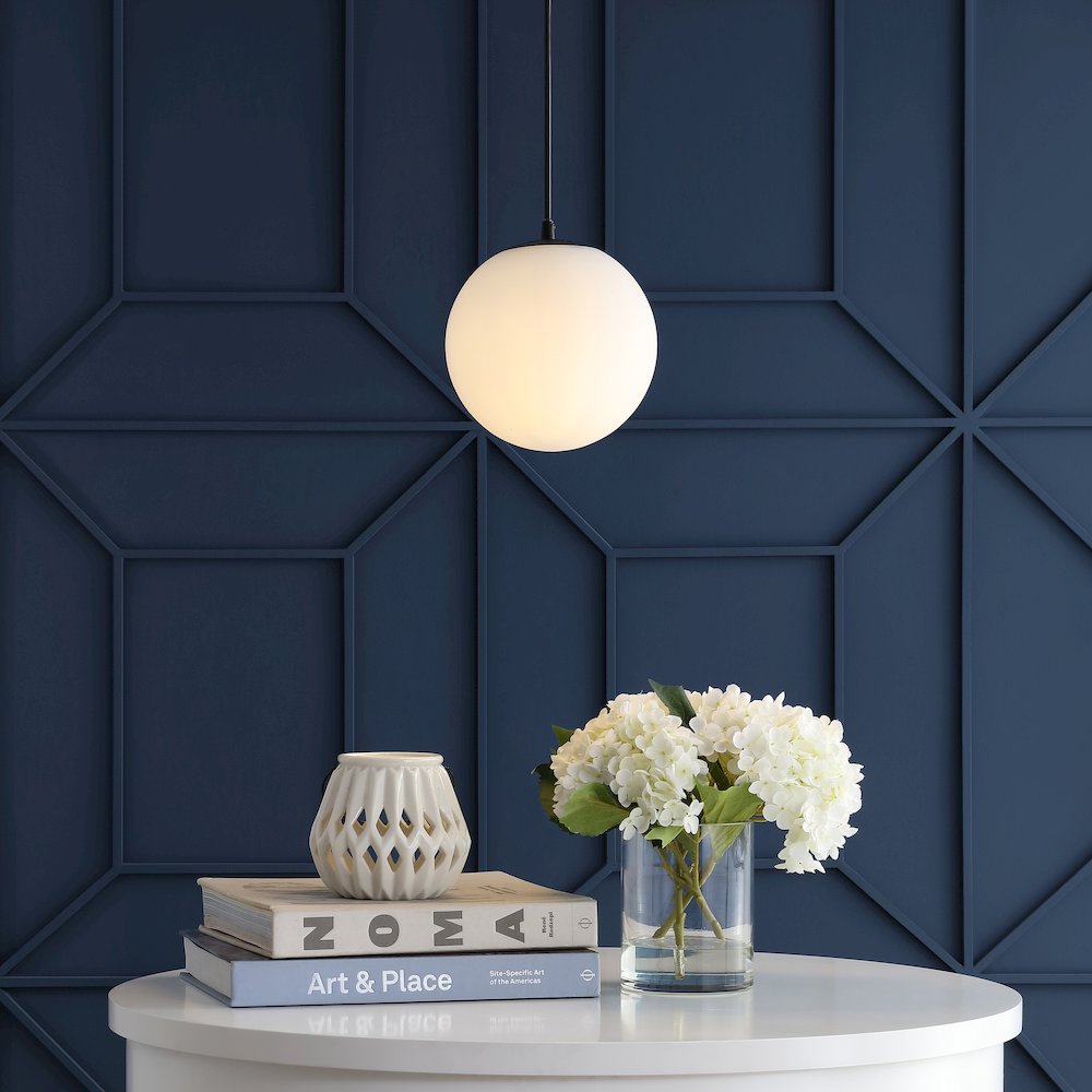 Bleecker Metal/Glass Globe Led Pendant. Picture 8