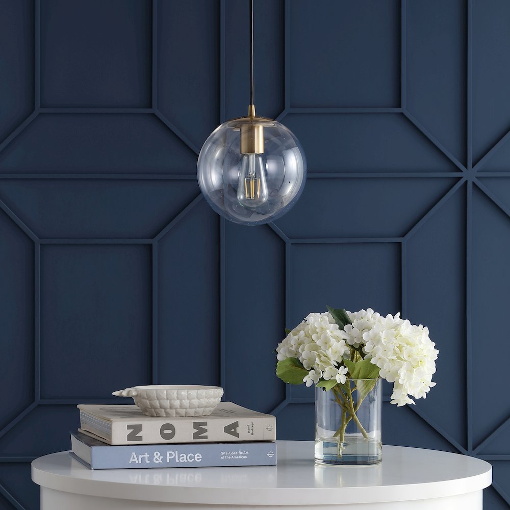 Bleecker Metal/Glass Globe Led Pendant. Picture 9