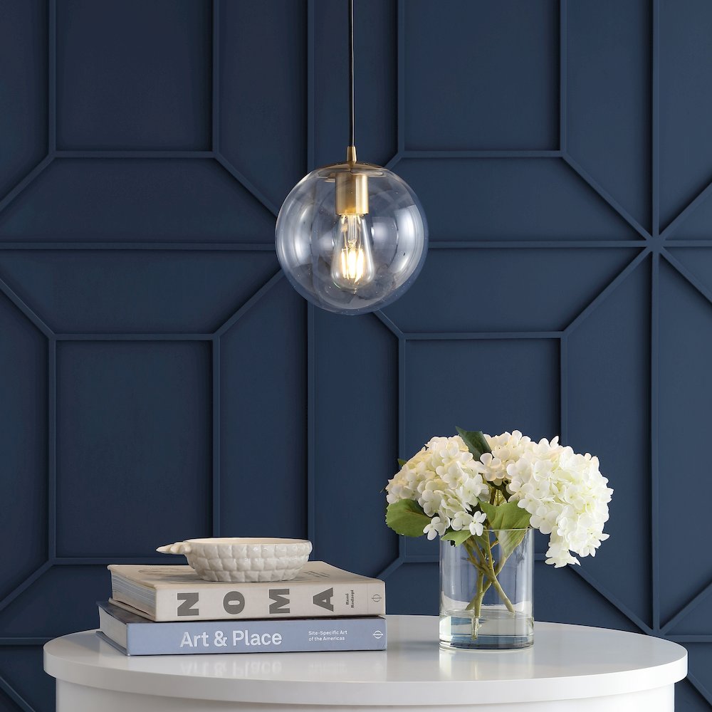 Bleecker Metal/Glass Globe Led Pendant. Picture 8
