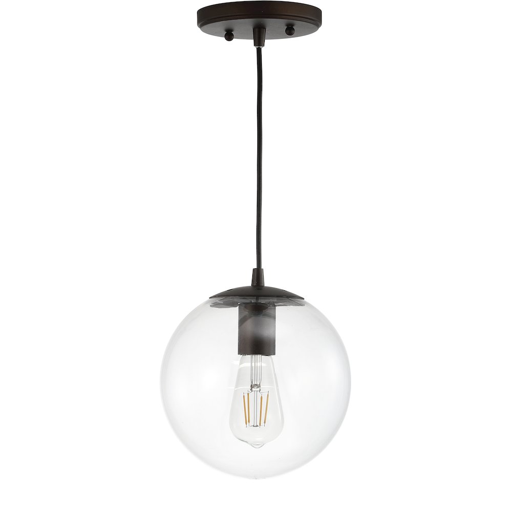 Bleecker Metal/Glass Globe Led Pendant. Picture 2