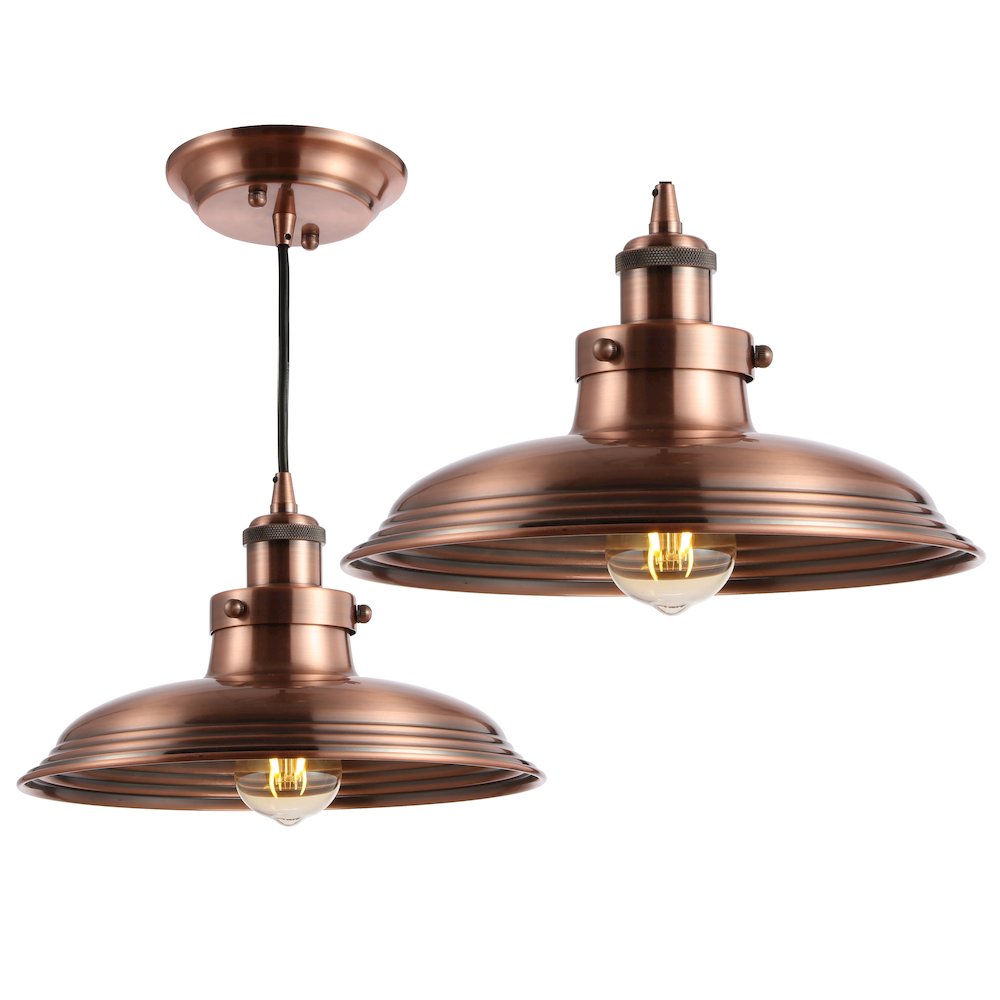 Bedford Adjustable Iron Industrial Rustic Led Pendant. Picture 9