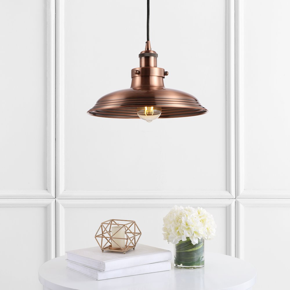 Bedford Adjustable Iron Industrial Rustic Led Pendant. Picture 7
