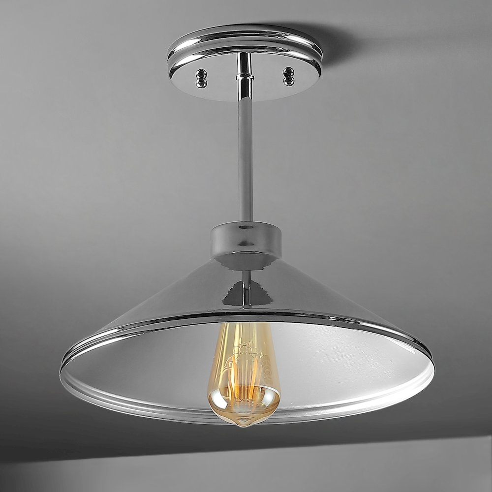 Cisco Iron Modern Farmhouse Led Semi Flush Mount. Picture 6