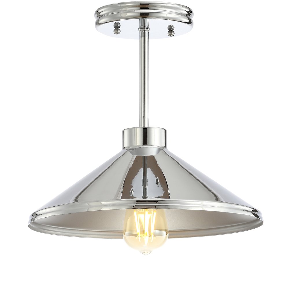 Cisco Iron Modern Farmhouse Led Semi Flush Mount. Picture 1