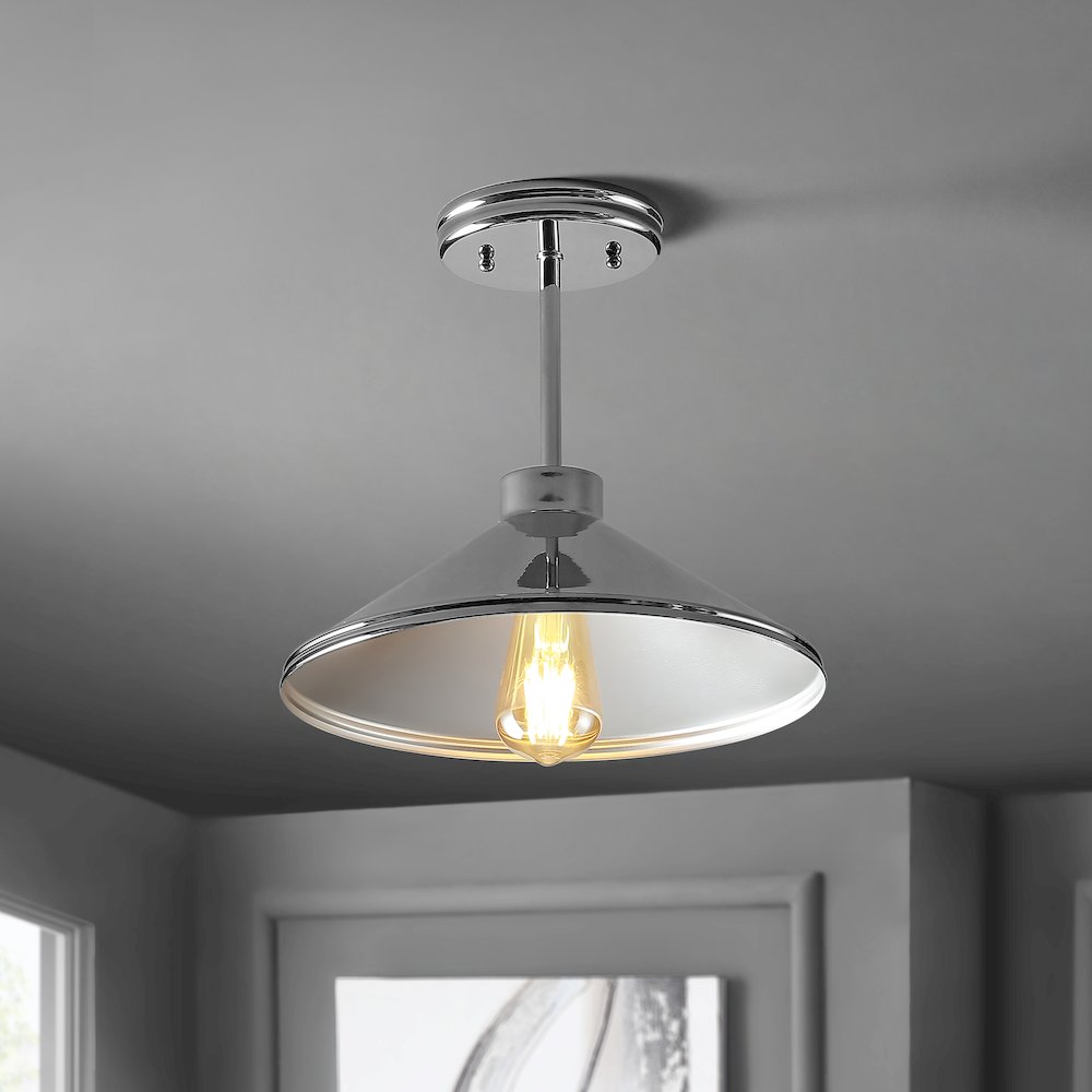 Cisco Iron Modern Farmhouse Led Semi Flush Mount. Picture 7