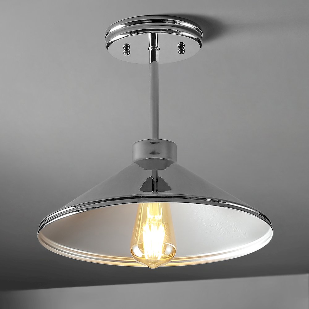 Cisco Iron Modern Farmhouse Led Semi Flush Mount. Picture 5