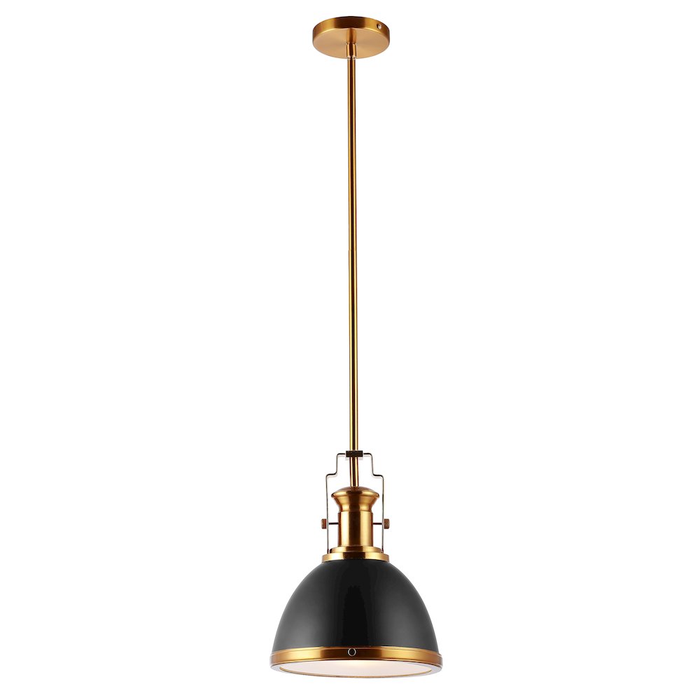 Homer Modern Industrial Iron Led Dome Pendant. Picture 1