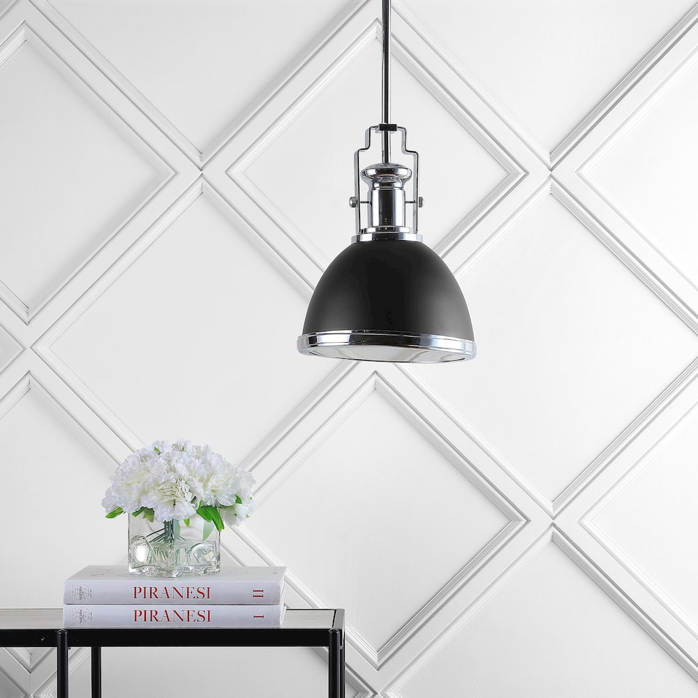 Homer Modern Industrial Iron Led Dome Pendant. Picture 8