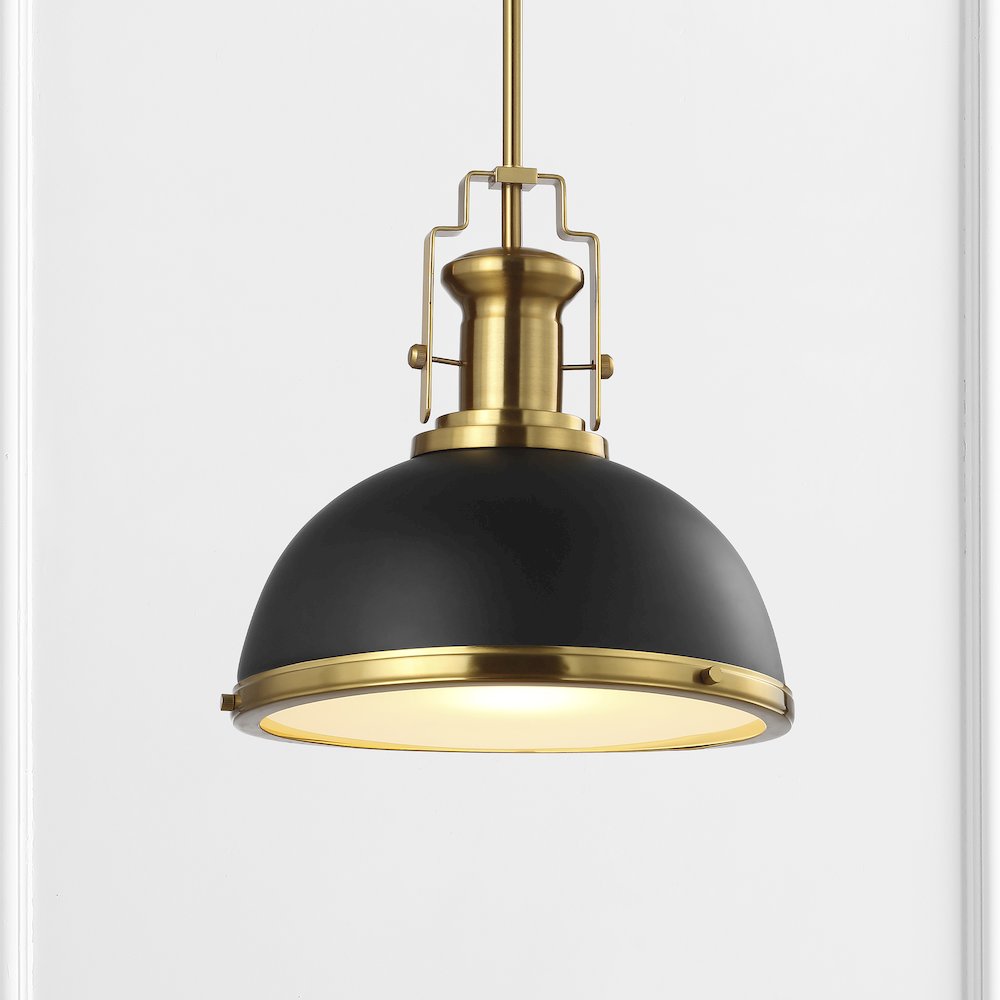 Homer Modern Industrial Iron Led Dome Pendant. Picture 11