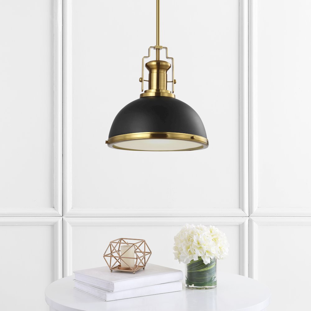 Homer Modern Industrial Iron Led Dome Pendant. Picture 8