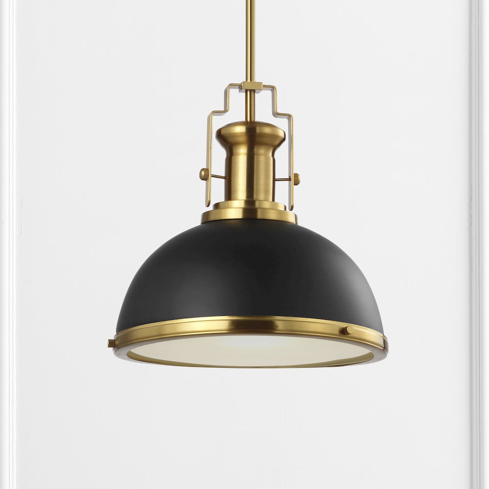 Homer Modern Industrial Iron Led Dome Pendant. Picture 6