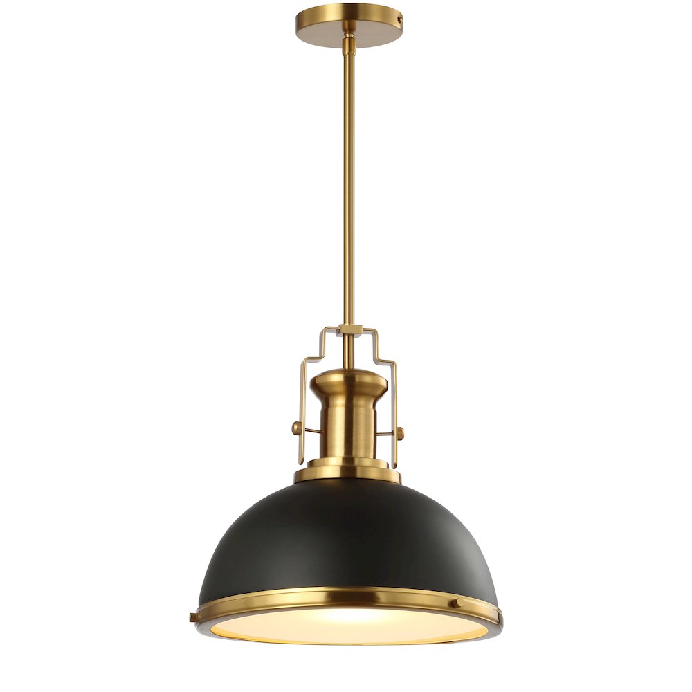 Homer Modern Industrial Iron Led Dome Pendant. Picture 1