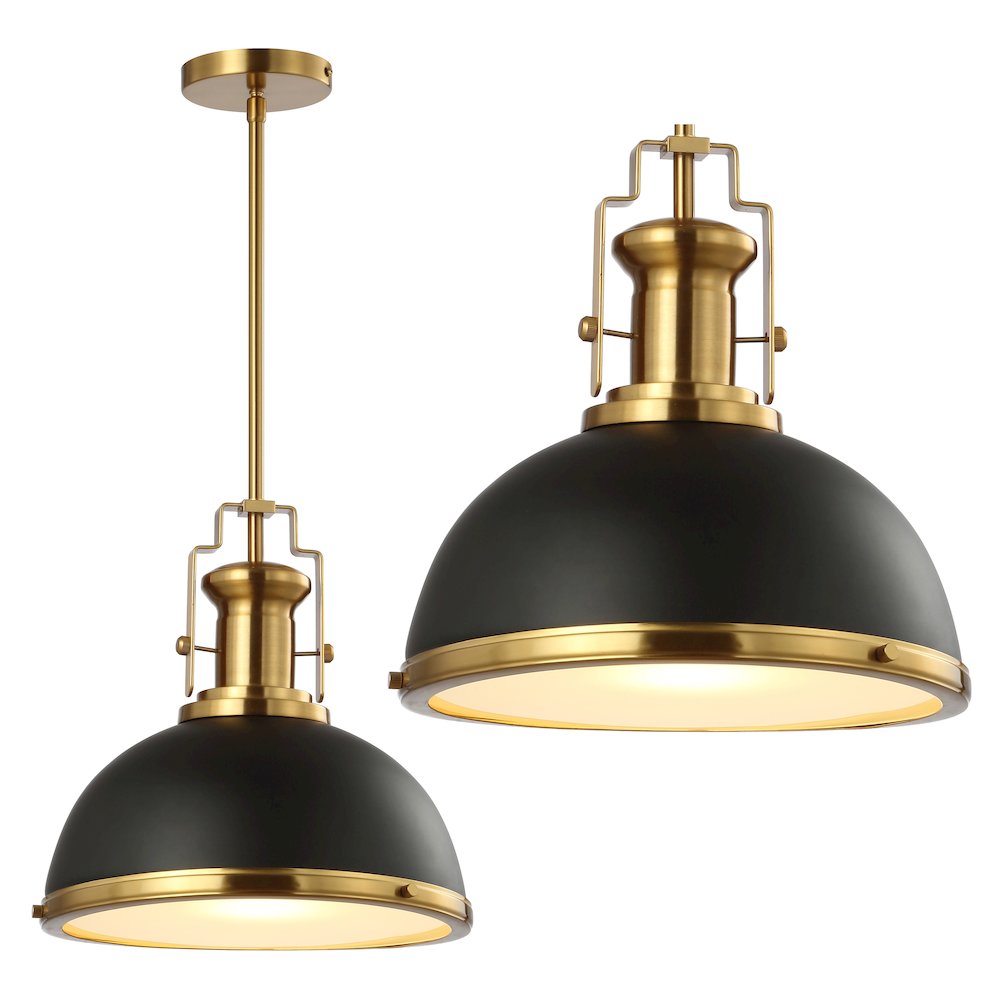 Homer Modern Industrial Iron Led Dome Pendant. Picture 9