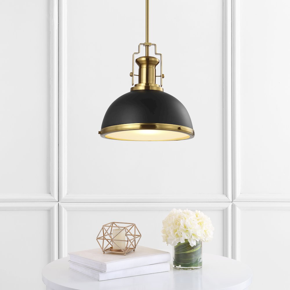 Homer Modern Industrial Iron Led Dome Pendant. Picture 7