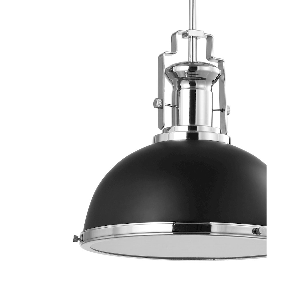 Homer Modern Industrial Iron Led Dome Pendant. Picture 3