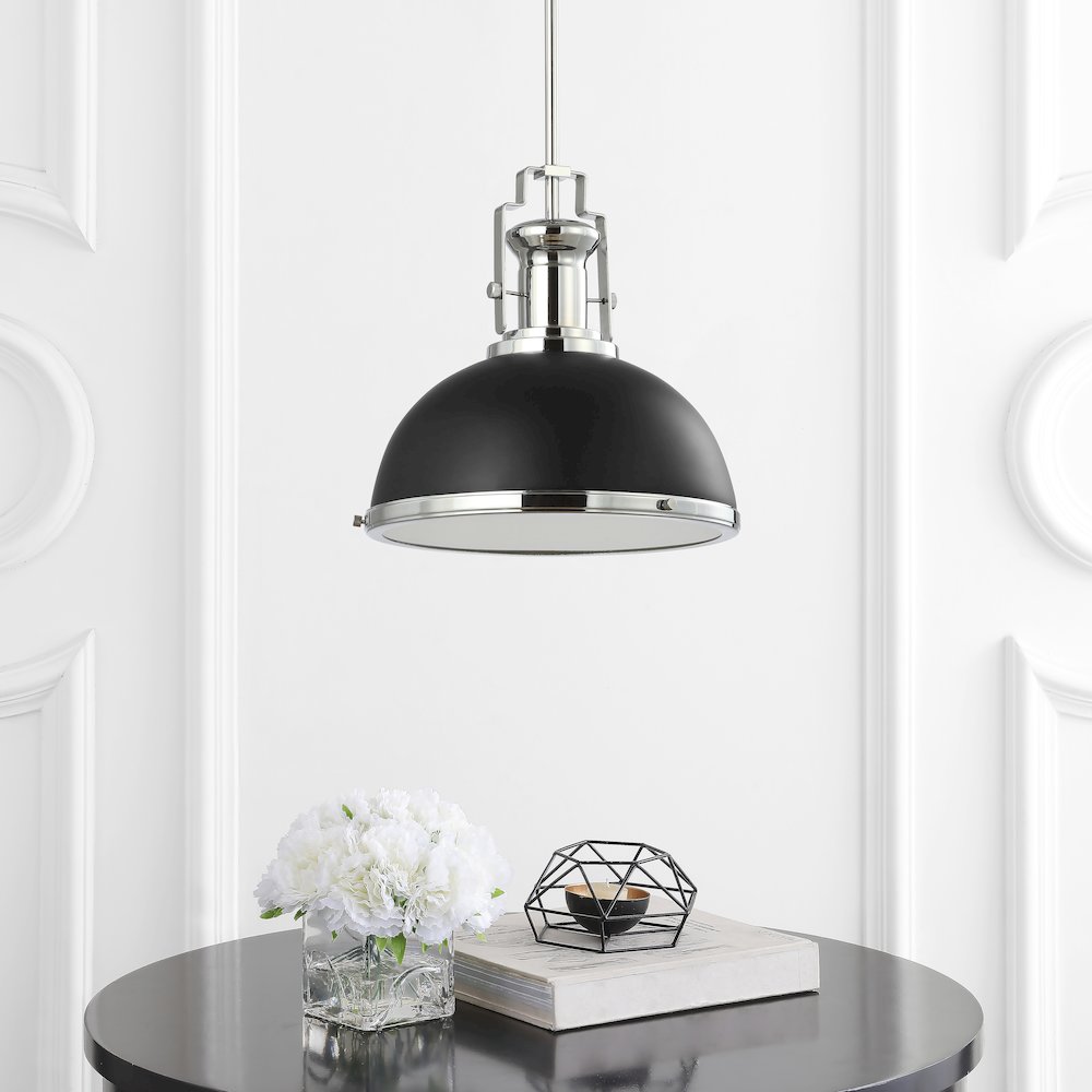 Homer Modern Industrial Iron Led Dome Pendant. Picture 8