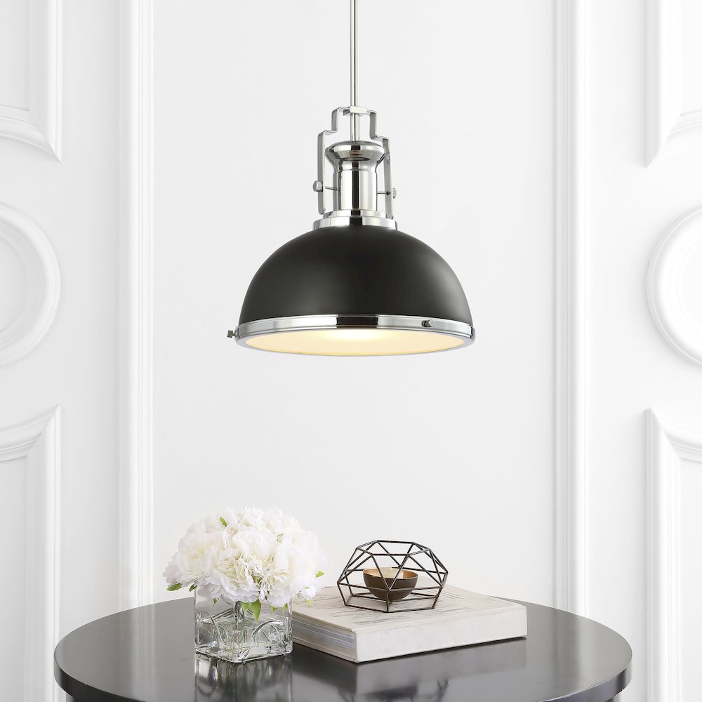Homer Modern Industrial Iron Led Dome Pendant. Picture 7
