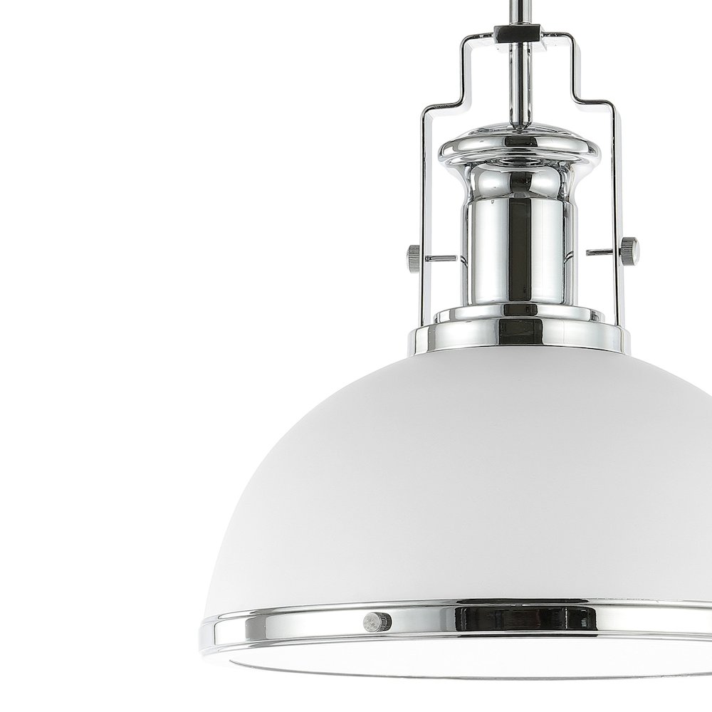 Homer Modern Industrial Iron Led Dome Pendant. Picture 2
