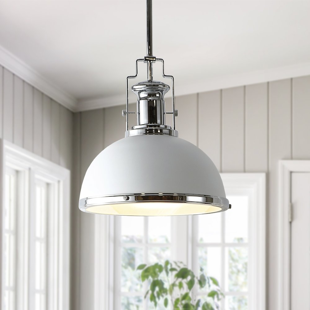 Homer Modern Industrial Iron Led Dome Pendant. Picture 8
