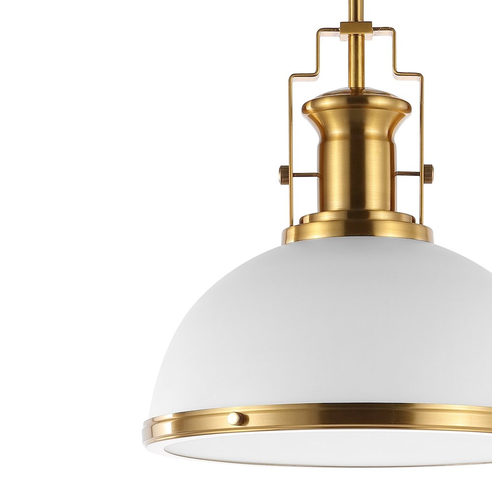Homer Modern Industrial Iron Led Dome Pendant. Picture 2