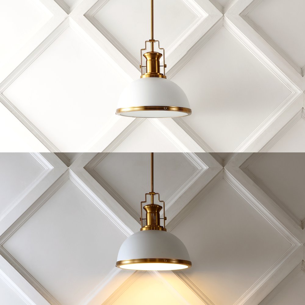 Homer Modern Industrial Iron Led Dome Pendant. Picture 9
