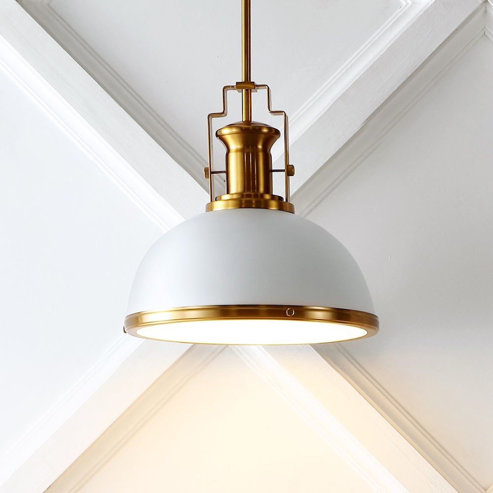 Homer Modern Industrial Iron Led Dome Pendant. Picture 6
