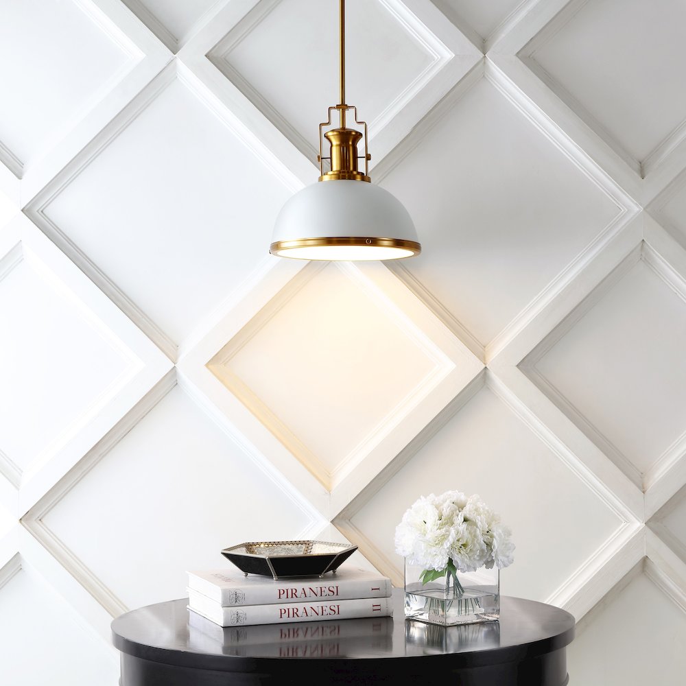 Homer Modern Industrial Iron Led Dome Pendant. Picture 4