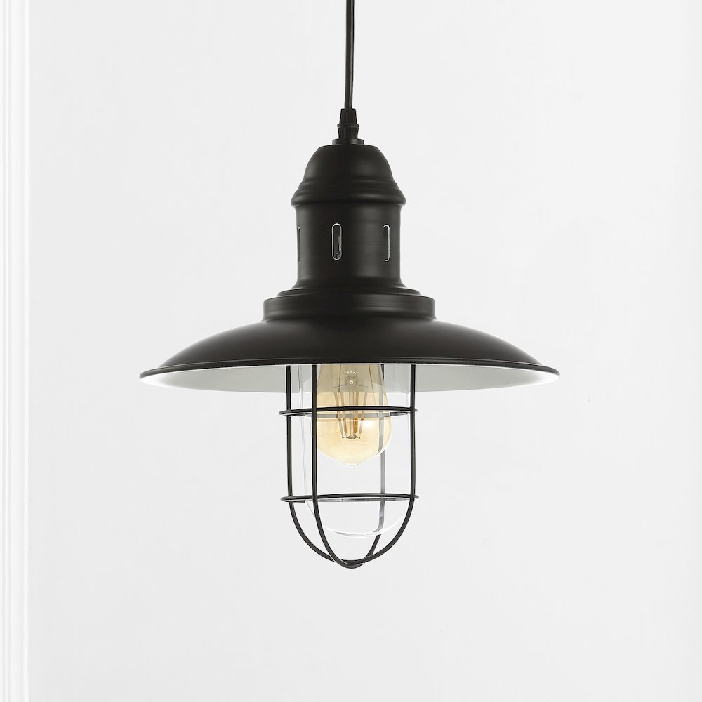 Deere Adjustable Iron/Glass Cage Light Led Pendant. Picture 6