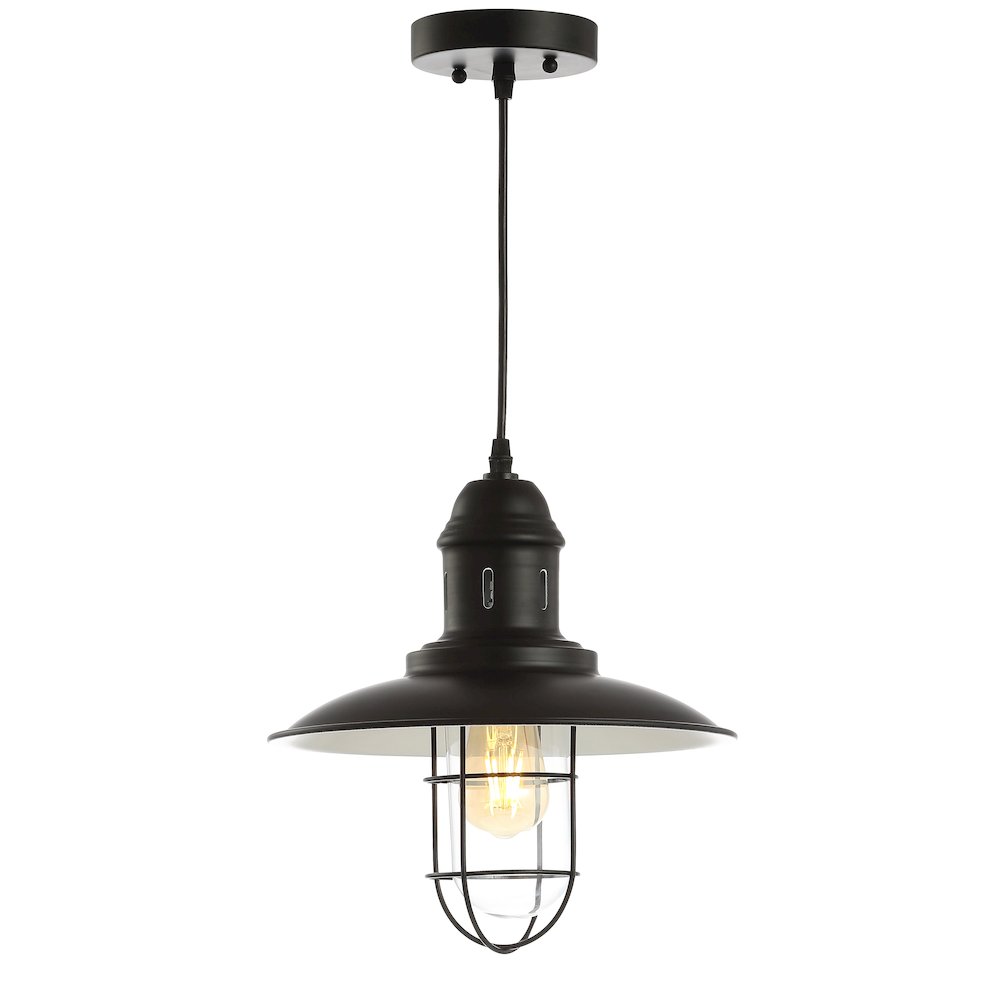 Deere Adjustable Iron/Glass Cage Light Led Pendant. Picture 1