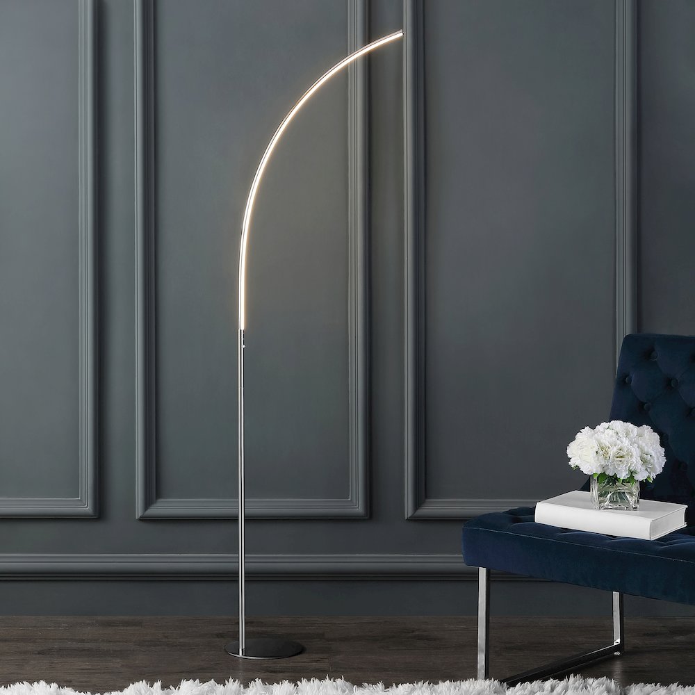 Curva Metal Minimalist Modern Led Integrated Floor Lamp. Picture 6