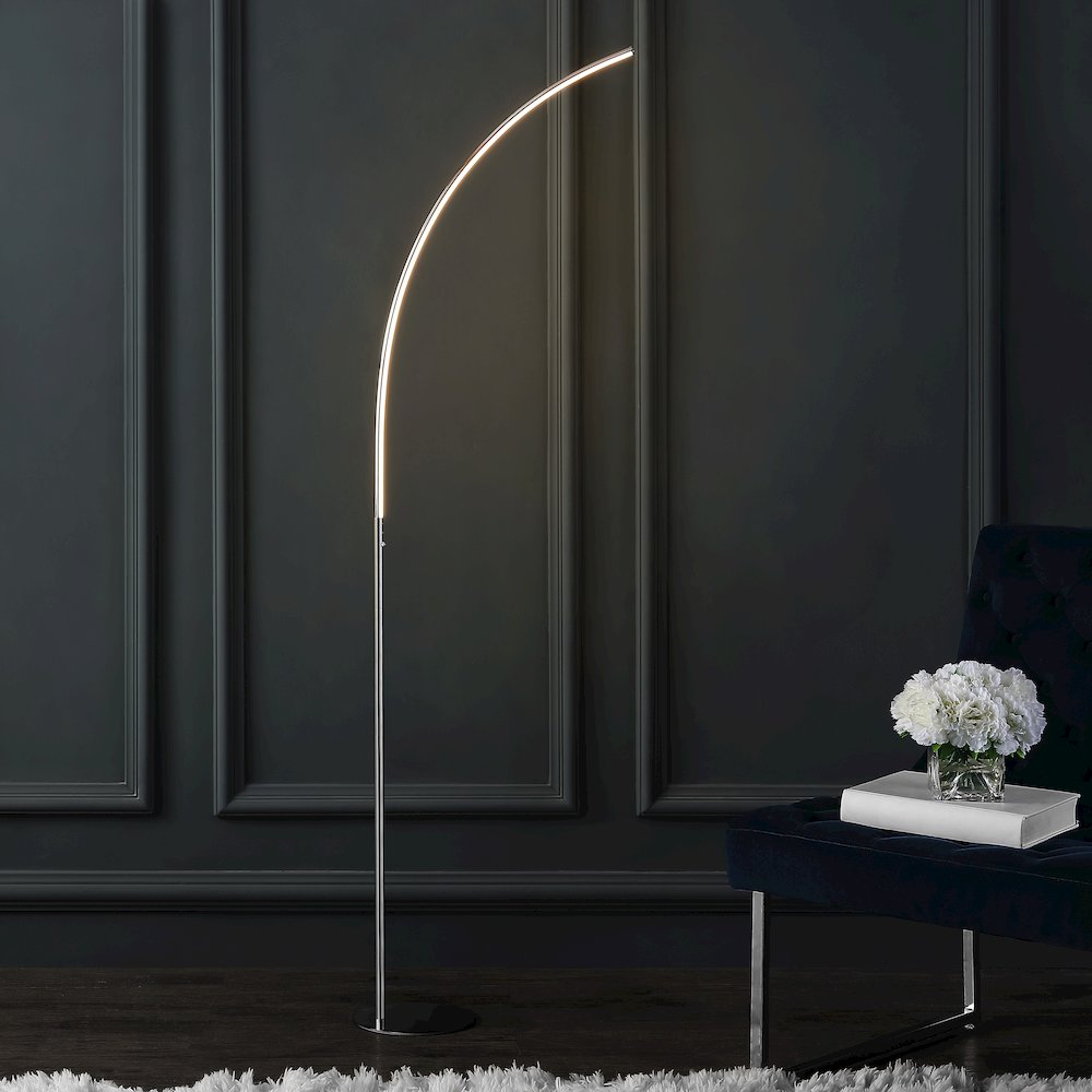 Curva Metal Minimalist Modern Led Integrated Floor Lamp. Picture 5
