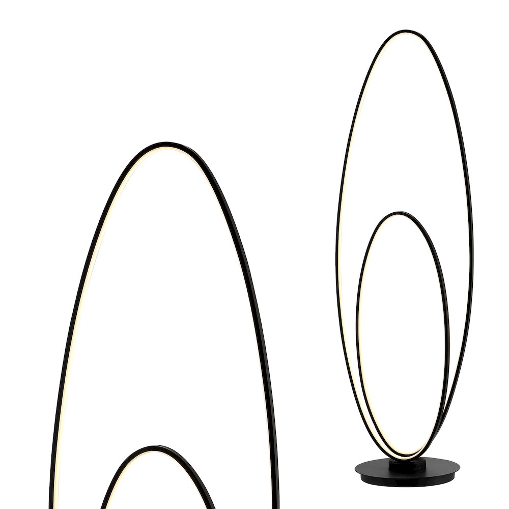 Calder Metal Modern Contemporary Oval Dimmable Integrated Led Floor Lamp. Picture 5