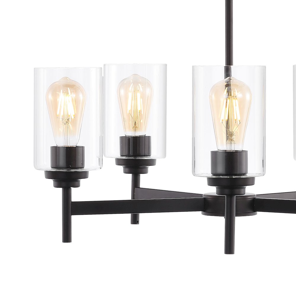 Orpheus Farmhouse Industrial Iron Cylinder Led Chandelier. Picture 2
