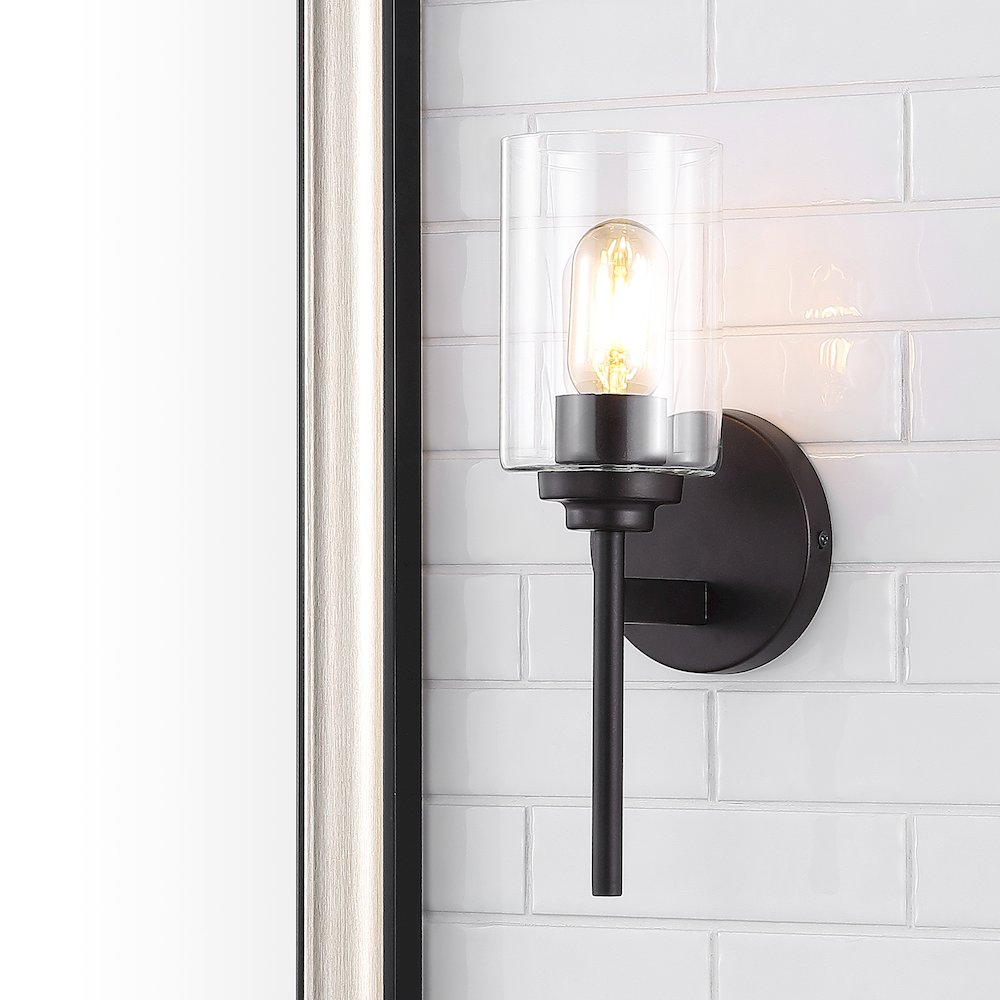 Juno Farmhouse Industrial Iron Cylinder Led Sconce. Picture 6