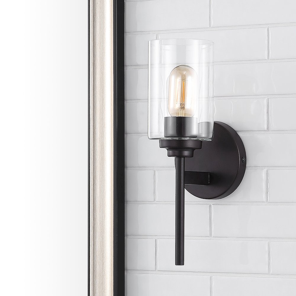 Juno Farmhouse Industrial Iron Cylinder Led Sconce. Picture 4