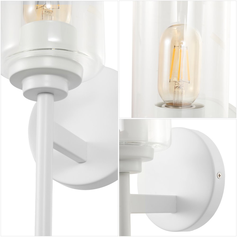 Juno 1-Light Metal/Glass Cylinder LED Sconce. Picture 4