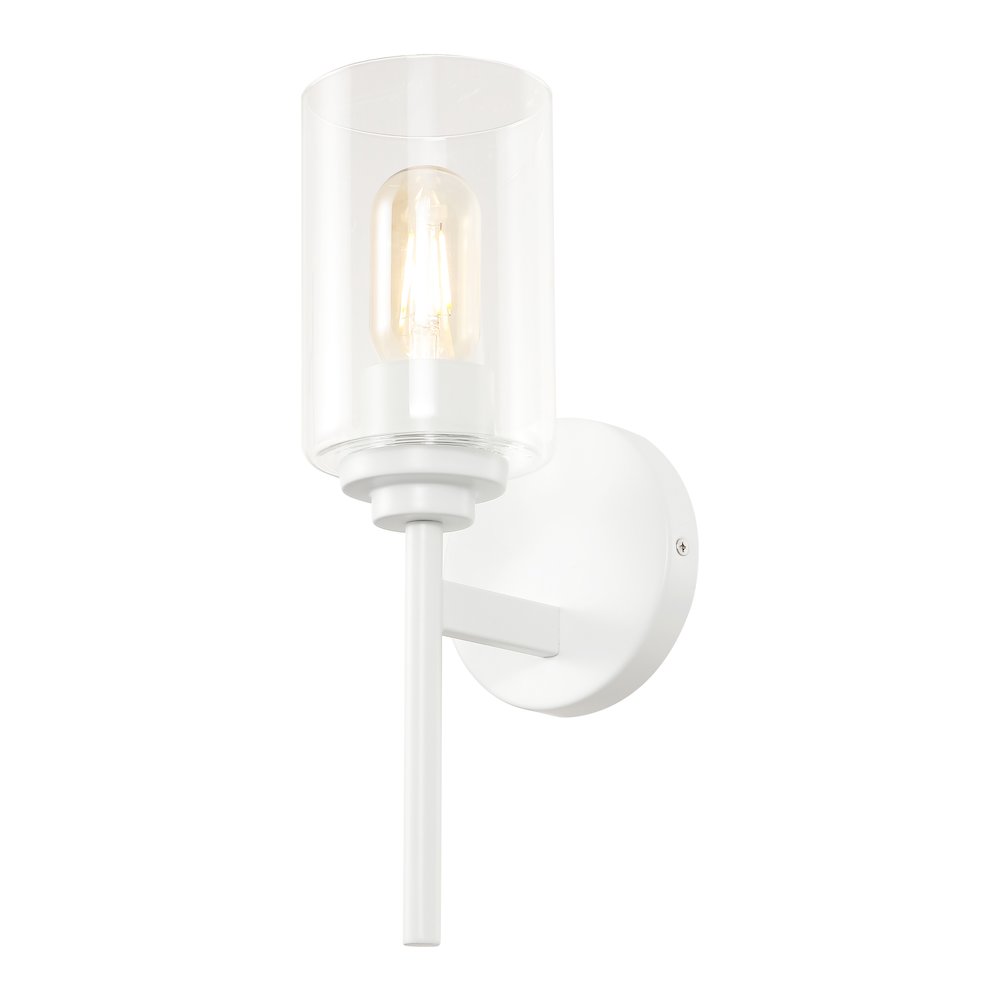 Juno 1-Light Metal/Glass Cylinder LED Sconce. Picture 1