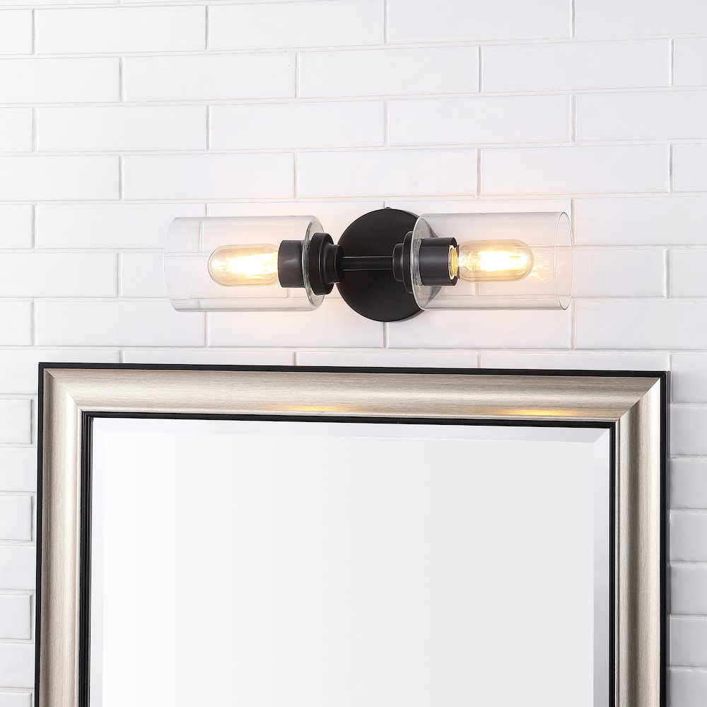 Juno Farmhouse Industrial Iron Cylinder Led Sconce. Picture 10