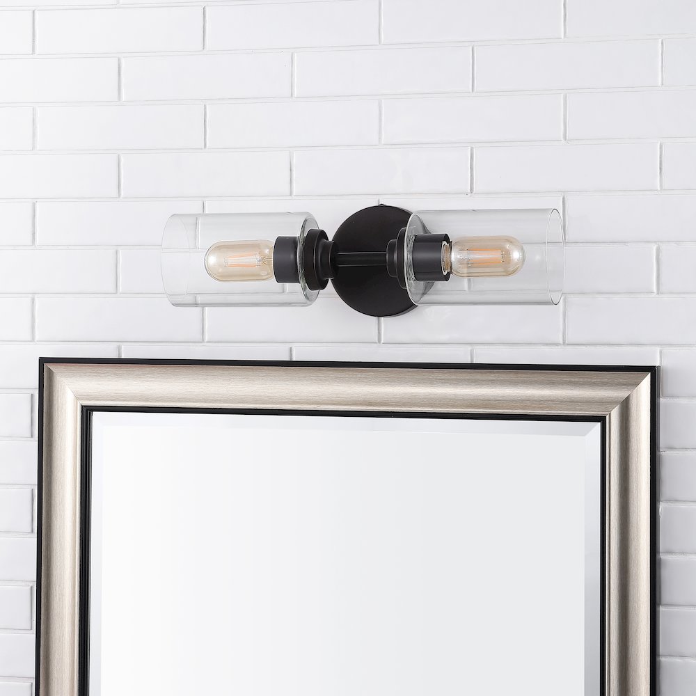 Juno Farmhouse Industrial Iron Cylinder Led Sconce. Picture 7