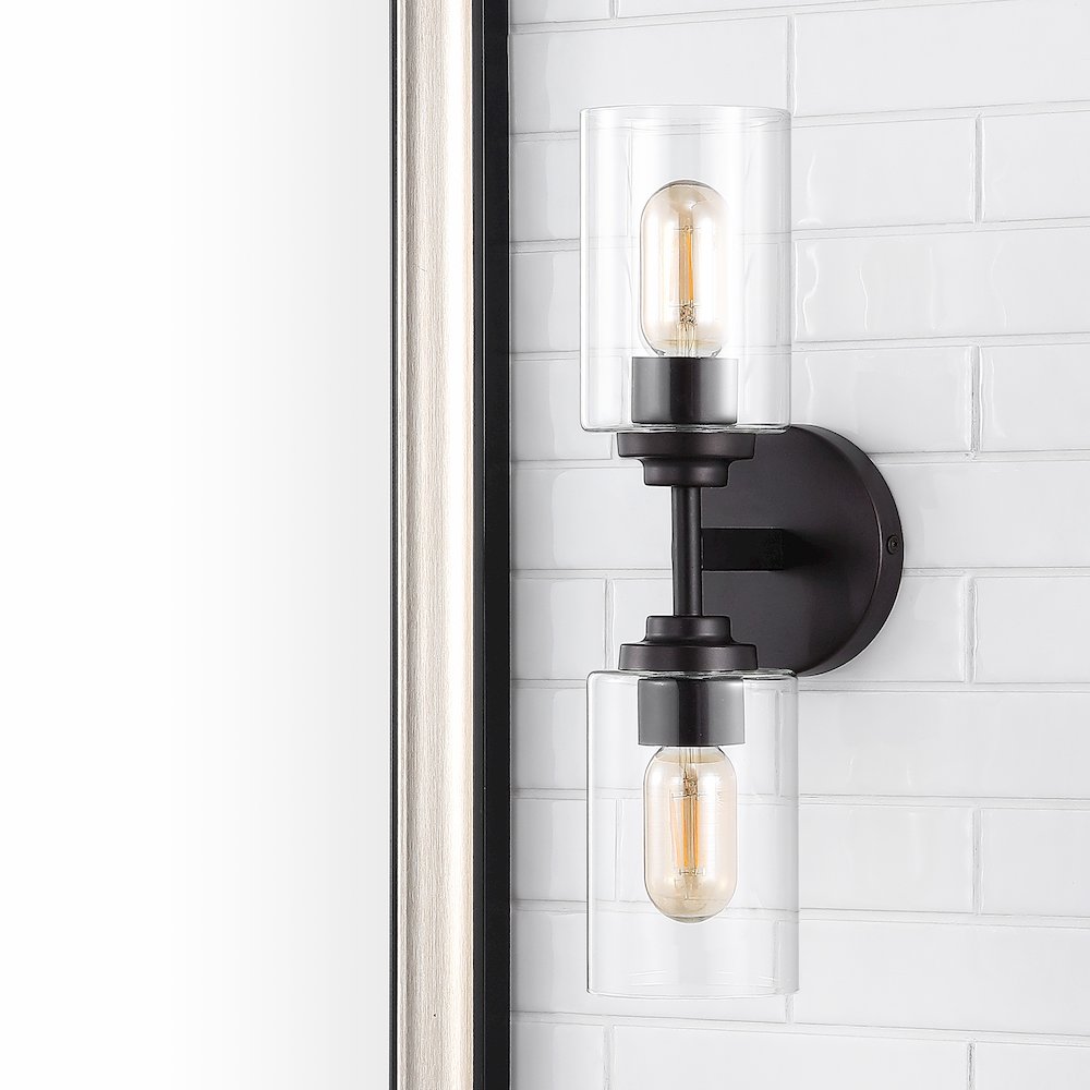 Juno Farmhouse Industrial Iron Cylinder Led Sconce. Picture 8