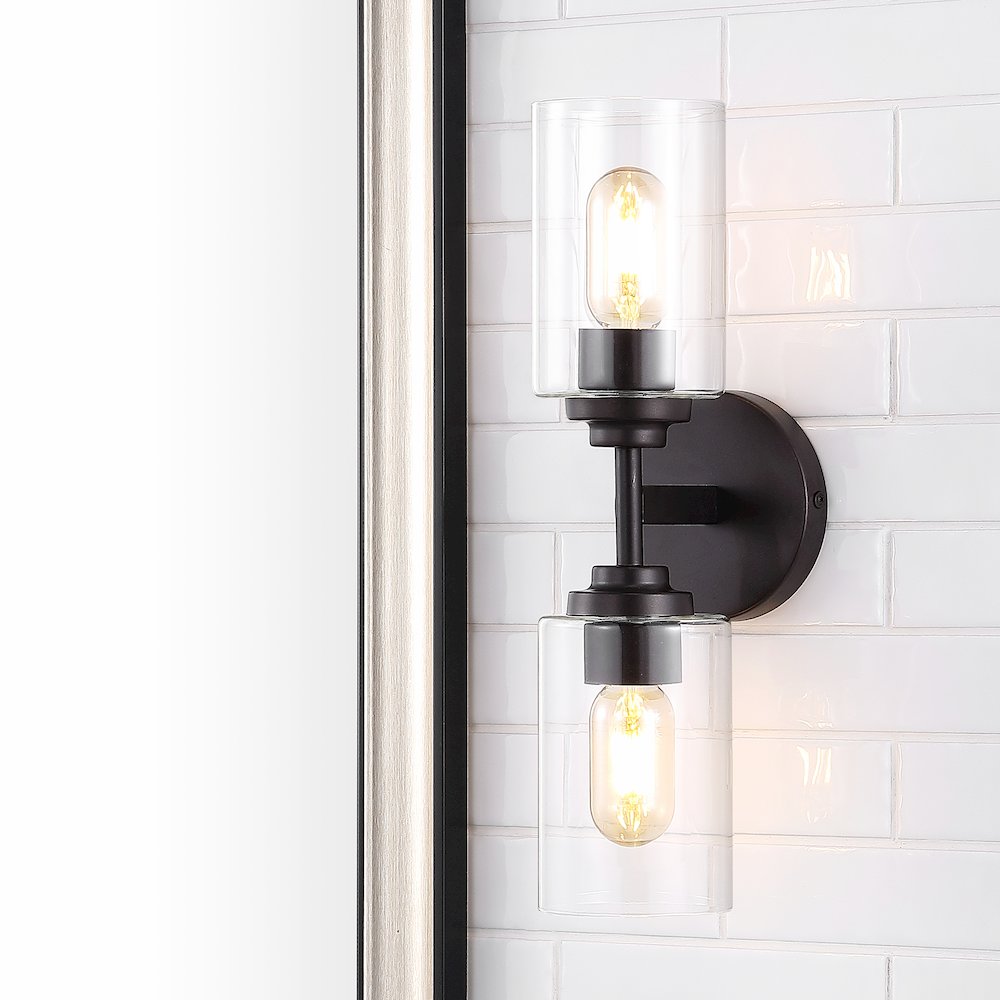 Juno Farmhouse Industrial Iron Cylinder Led Sconce. Picture 6
